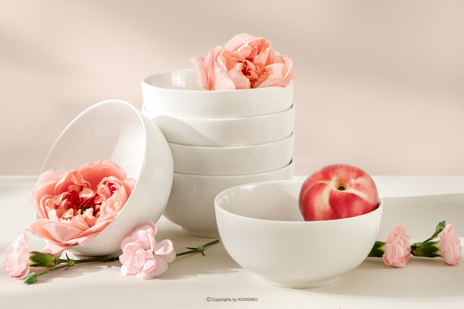 AD BELLA Mísa z tvrdého porcelánu 6 ks ecru ecru - obrázek 1