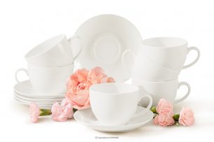 AD BELLA, https://konsimo.cz/kolekce/ad-bella/ Šálek na kávu s podšálkem tvrdý porcelán 6 ks ecru ecru - obrázek