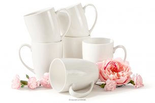 AD BELLA, https://konsimo.cz/kolekce/ad-bella/ Hrnek z tvrdého porcelánu 6 ks ecru ecru - obrázek