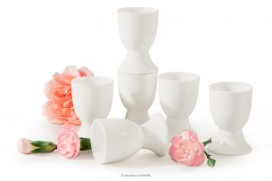 AD BELLA, https://konsimo.cz/kolekce/ad-bella/ Hrnek na vejce z tvrdého porcelánu 6 ks ecru ecru - obrázek