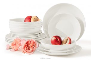 AD BELLA, https://konsimo.cz/kolekce/ad-bella/ Jídelní souprava z tvrdého porcelánu 6 osob (18 ks.) ecru ecru - obrázek