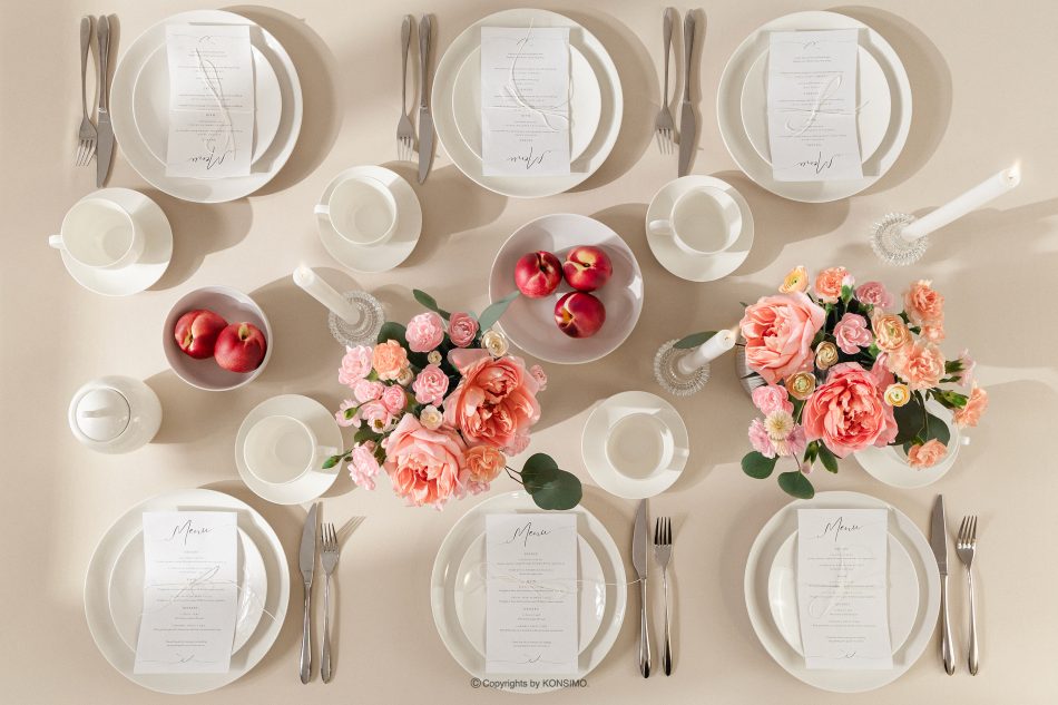 AD BELLA Jídelní souprava z tvrdého porcelánu 6 osob (18 ks.) ecru ecru - obrázek 12
