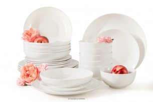 AD BELLA, https://konsimo.cz/kolekce/ad-bella/ Jídelní souprava z tvrdého porcelánu 6 osob (24 ks.) ecru ecru - obrázek