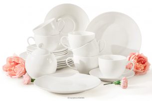 AD BELLA, https://konsimo.cz/kolekce/ad-bella/ Kávová souprava z tvrdého porcelánu 6 osob (19 ks) ecru ecru - obrázek