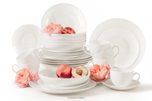 AD BELLA, https://konsimo.cz/kolekce/ad-bella/ Porcelánová jídelní a kávová souprava pro 6 osob (30 ks.) ecru ecru - obrázek