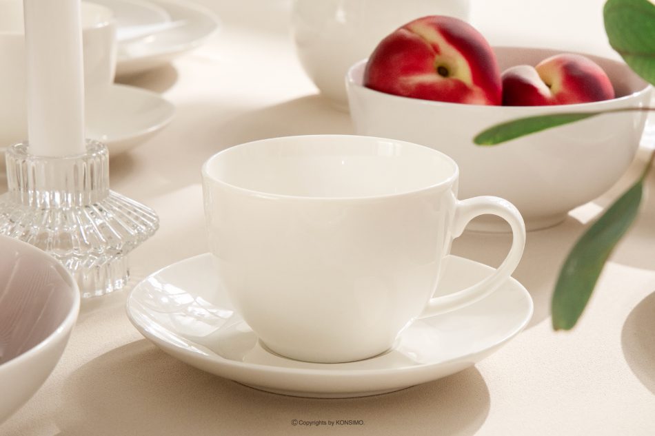 AD BELLA Sada na večeři a kávu z tvrdého porcelánu pro 6 osob (37 ks) ecru ecru - obrázek 18