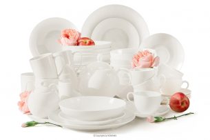 AD BELLA, https://konsimo.cz/kolekce/ad-bella/ Sada na večeři/kávu a čaj z tvrdého porcelánu 6 osob (44 ks.) ecru ecru - obrázek