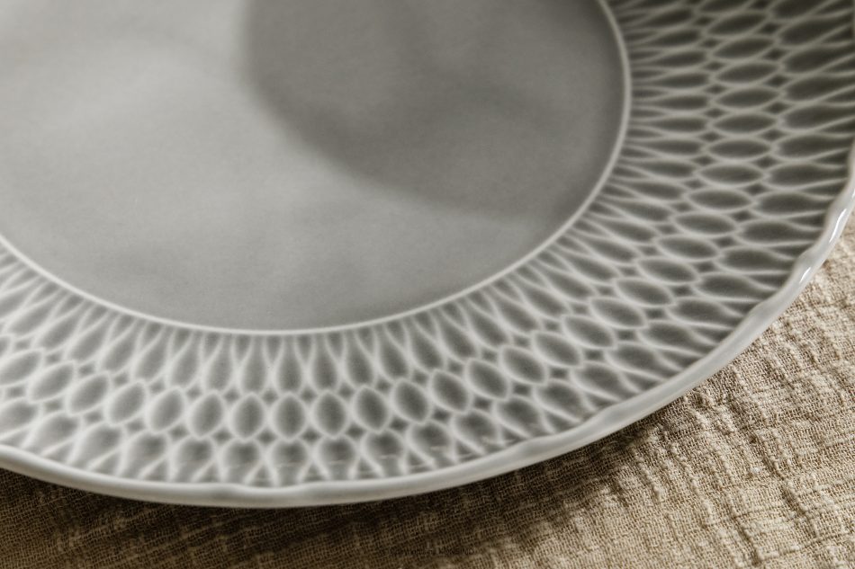 CMIELOW SOFIA Porcelánový dezertní talíř šedý šedá - obrázek 5