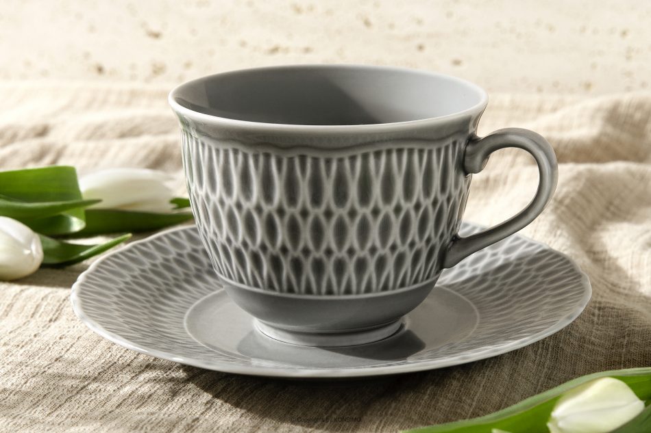 CMIELOW SOFIA Porcelánový šálek šedý šedá - obrázek 1