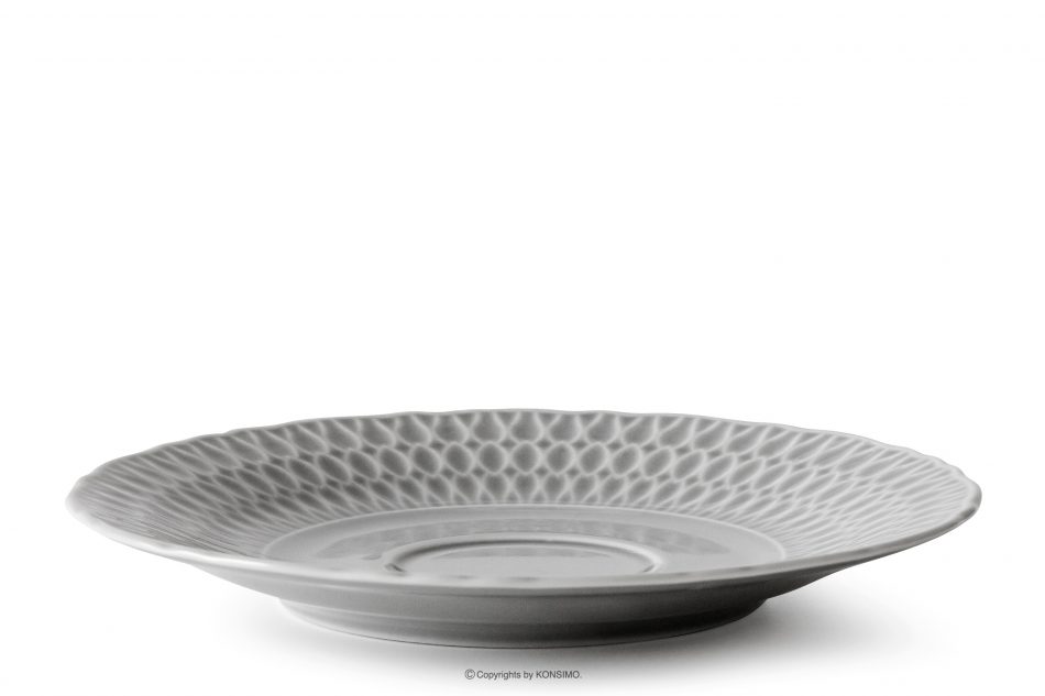 CMIELOW SOFIA Porcelánový podšálek šedý šedá - obrázek 0