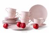 CMIELOW SOFIA Porcelánová kávová souprava 6 osob (18 ks) růžová růžová - obrázek 1