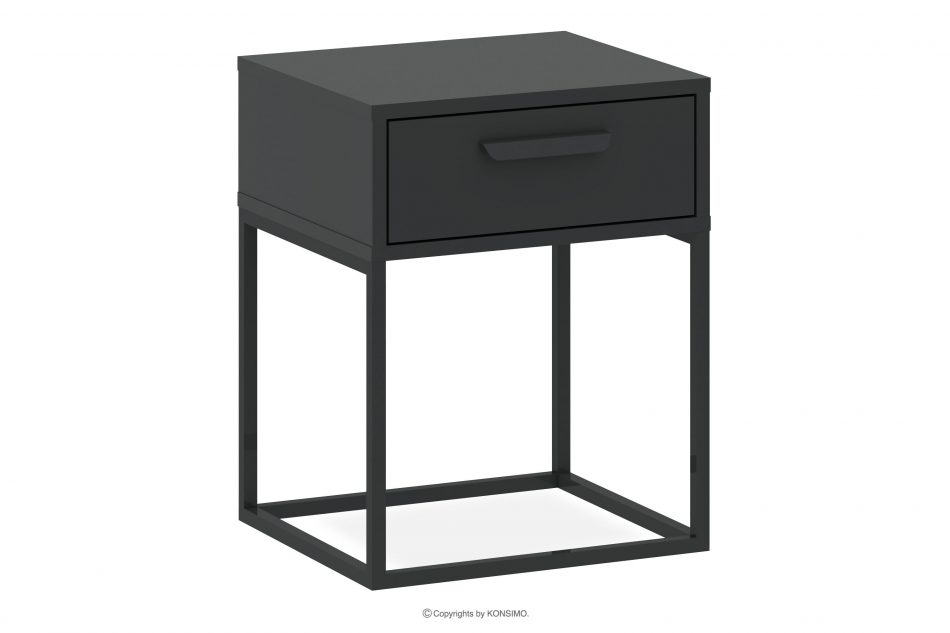 RECTUS Moderní noční stolek se zásuvkami antracitový antracit/černá - obrázek 0
