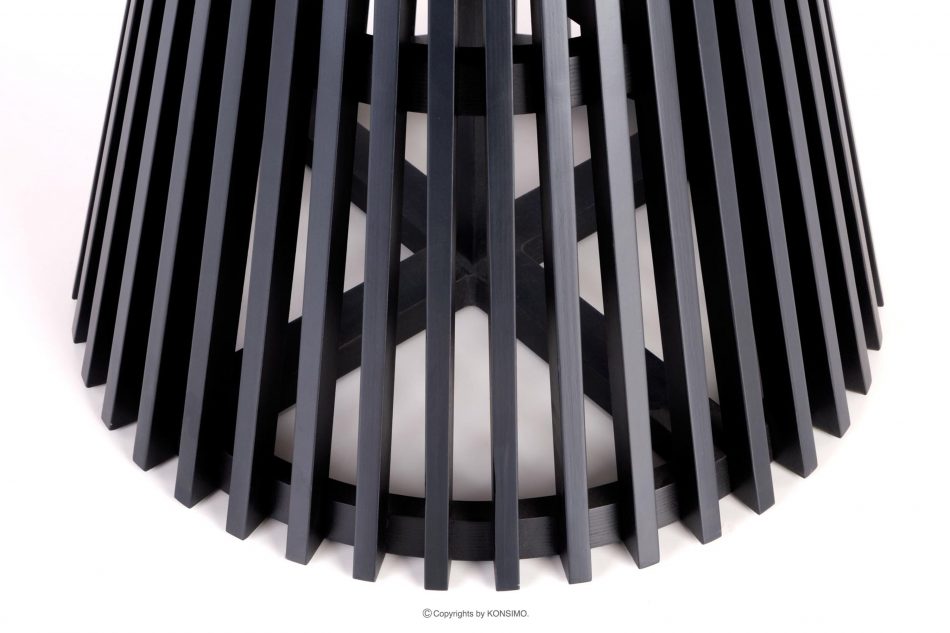 SOMA Kulatý stůl ve stylu Loft 120 cm na jedné noze dub/černá - obrázek 4