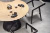 SOMA Kulatý stůl ve stylu Loft 120 cm na jedné noze dub/černá - obrázek 8