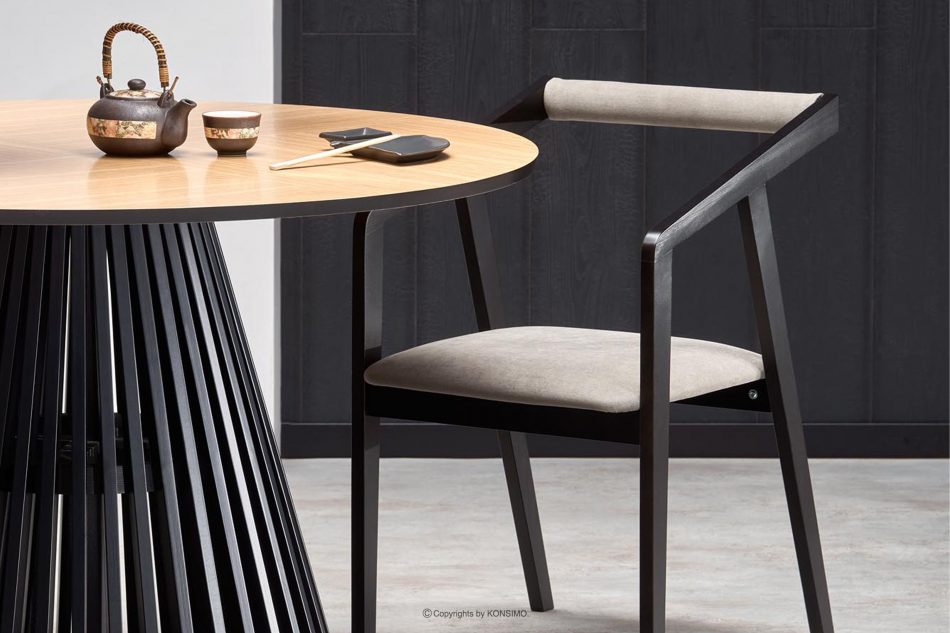 SOMA Kulatý stůl ve stylu Loft 120 cm na jedné noze dub/černá - obrázek 8