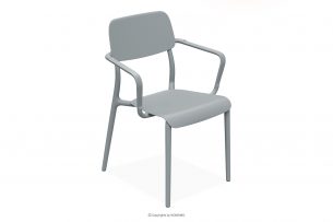 GALIO, https://konsimo.cz/kolekce/galio/ Zahradní židle s područkami z ekologického plastu šedá šedý - obrázek