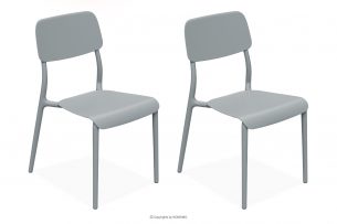 GALIO, https://konsimo.cz/kolekce/galio/ Zahradní židle z ekologického plastu 2 ks šedá šedý - obrázek
