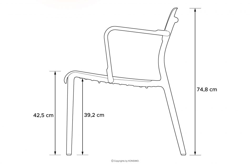 GALIO Sada nábytku na balkon z polypropylenu se skleněnými vlákny 2 osoby bílá bílý - obrázek 13