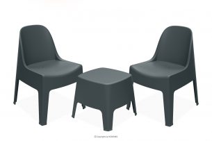 MALUS, https://konsimo.cz/kolekce/malus/ Sada zahradního nábytku moderní polypropylen 2 osoby antracitový antracitový - obrázek