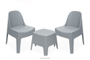 MALUS, https://konsimo.cz/kolekce/malus/ Sada moderního zahradního nábytku polypropylen 2 osoby šedá šedý - obrázek