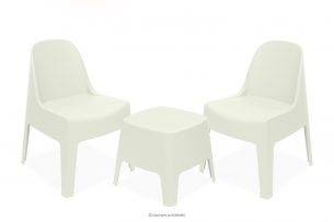 MALUS, https://konsimo.cz/kolekce/malus/ Sada zahradního nábytku moderní polypropylen 2 osoby béžová béžová - obrázek