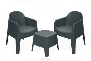 MALUS, https://konsimo.cz/kolekce/malus/ Moderní zahradní nábytek polypropylen 2 osoby antracitový antracitový - obrázek