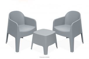 MALUS, https://konsimo.cz/kolekce/malus/ Moderní zahradní nábytek polypropylen 2 osoby šedá šedý - obrázek