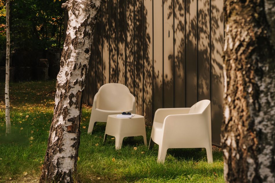 MALUS Sada zahradního nábytku křesla a zahradní stolek moderní 2 osoby polypropylen béžová béžová - obrázek 11
