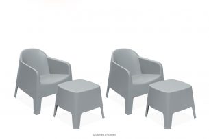 MALUS, https://konsimo.cz/kolekce/malus/ Sada zahradního nábytku moderní polypropylen šedý šedý - obrázek