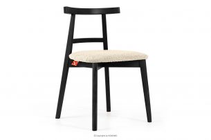 LILIO, https://konsimo.cz/kolekce/lilio/ Vintage židle boucle světle béžová/černá světle béžová/černá - obrázek