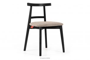 LILIO, https://konsimo.cz/kolekce/lilio/ Vintage židle boucle tmavě béžová/černá tmavě béžová/černá - obrázek