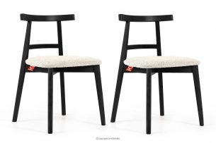 LILIO, https://konsimo.cz/kolekce/lilio/ Vintage židle boucle bílá/černá 2 ks bílá/černá - obrázek