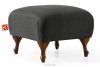 TOMIS Klasický pouf do obývacího pokoje antracitový tkaný antracitová - obrázek 2