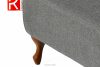 TOMIS Klasický pouf do obývacího pokoje, šedý, tkaný popelavá - obrázek 4