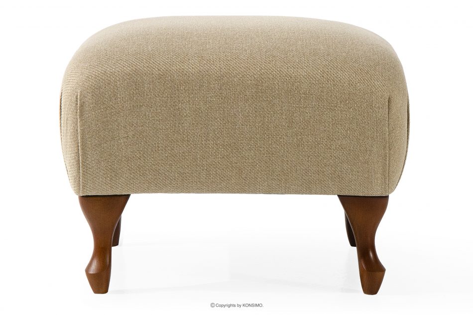 TOMIS Klasický pouf do obývacího pokoje béžový/modrý tkaný béžová - obrázek 0