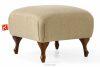 TOMIS Klasický pouf do obývacího pokoje béžový/modrý tkaný béžová - obrázek 3