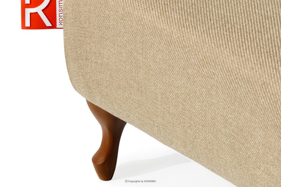 TOMIS Klasický pouf do obývacího pokoje béžový/modrý tkaný béžová - obrázek 3
