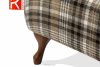 TOMIS Klasický pouf do obývacího pokoje hnědý/béžový tkaný hnědá/béžová - obrázek 4