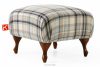 TOMIS Klasický pouf do obývacího pokoje béžový/modrý tkaný béžová/modrá - obrázek 3