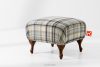 TOMIS Klasický pouf do obývacího pokoje béžový/modrý tkaný béžová/modrá - obrázek 2
