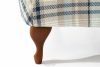 TOMIS Sada křesla a pouf béžová/modrá tkanina pletená béžová/modrá - obrázek 8