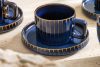 AD STRIPES Šálek na kávu reaktivní porcelán granátový tmavě modrá - obrázek 2