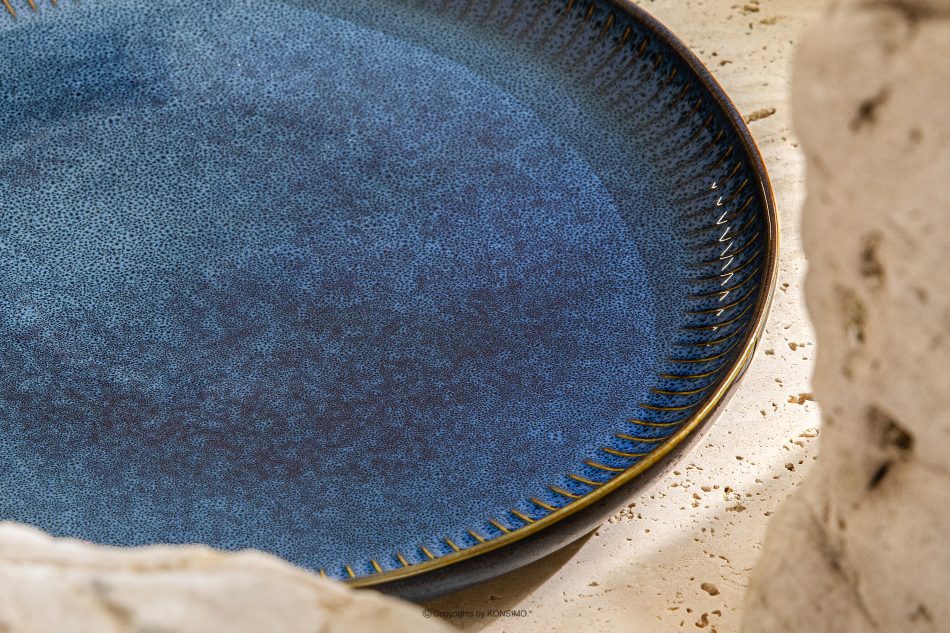 AD STRIPES Jídelní talíř 6 ks reaktivní porcelán granátový tmavě modrá - obrázek 9