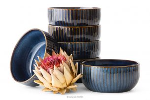 AD STRIPES, https://konsimo.cz/kolekce/ad-stripes/ Mísa 6 ks reaktivní porcelán granátový tmavě modrá - obrázek