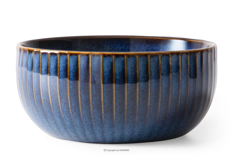 AD STRIPES Mísa 6 ks reaktivní porcelán granátový tmavě modrá - obrázek 2