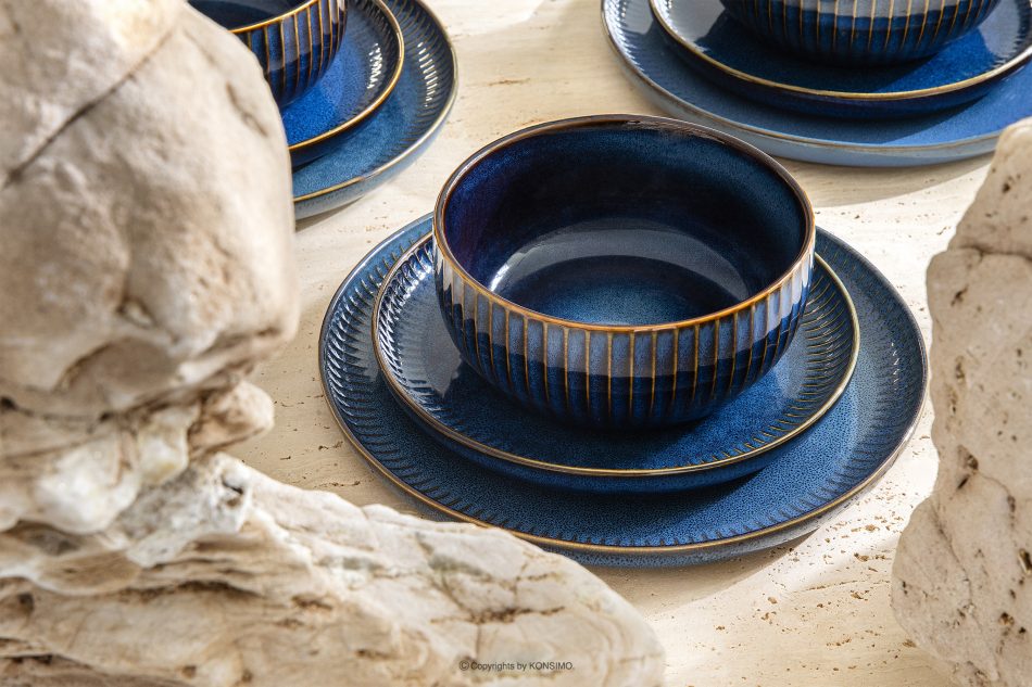 AD STRIPES Mísa 6 ks reaktivní porcelán granátový tmavě modrá - obrázek 8