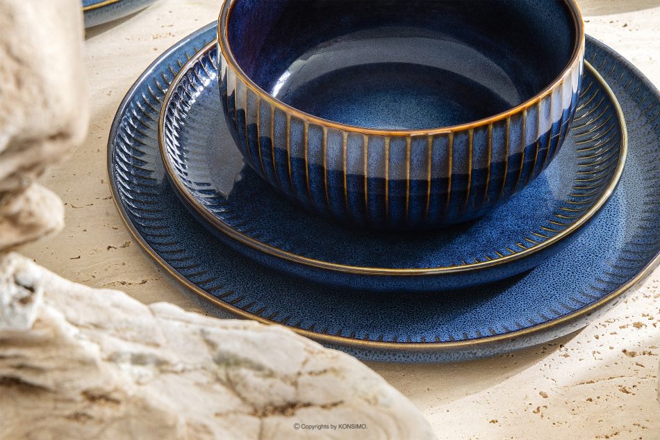 AD STRIPES Mísa 6 ks reaktivní porcelán granátový tmavě modrá - obrázek 9
