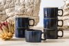 AD STRIPES Šálek na kávu 6 ks reaktivní porcelán granátový tmavě modrá - obrázek 2