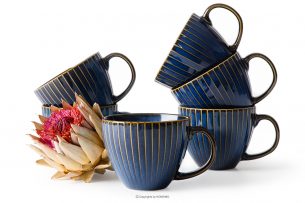 AD STRIPES, https://konsimo.cz/kolekce/ad-stripes/ Velký šálek 6 ks reaktivní porcelán granátový tmavě modrá - obrázek