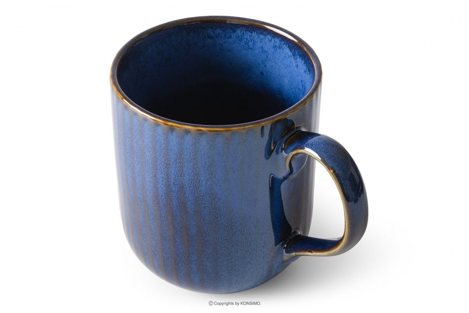 AD STRIPES Hrnek 6 ks reaktivní porcelán granátový tmavě modrá - obrázek 3